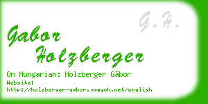 gabor holzberger business card